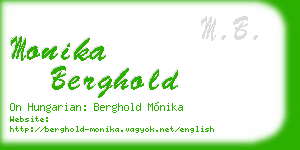 monika berghold business card